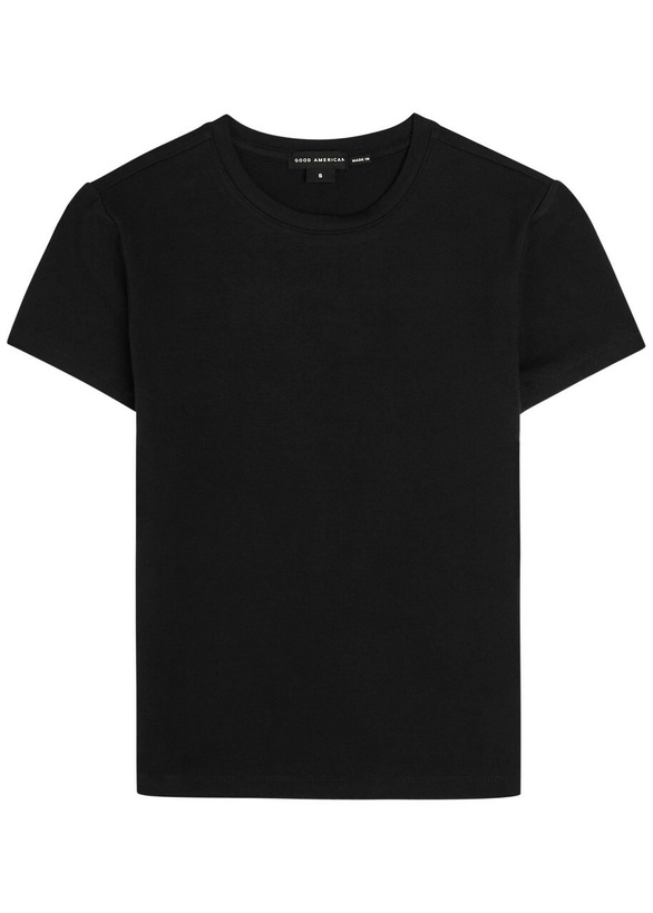 Photo: Good American Stretch-cotton T-shirt Black