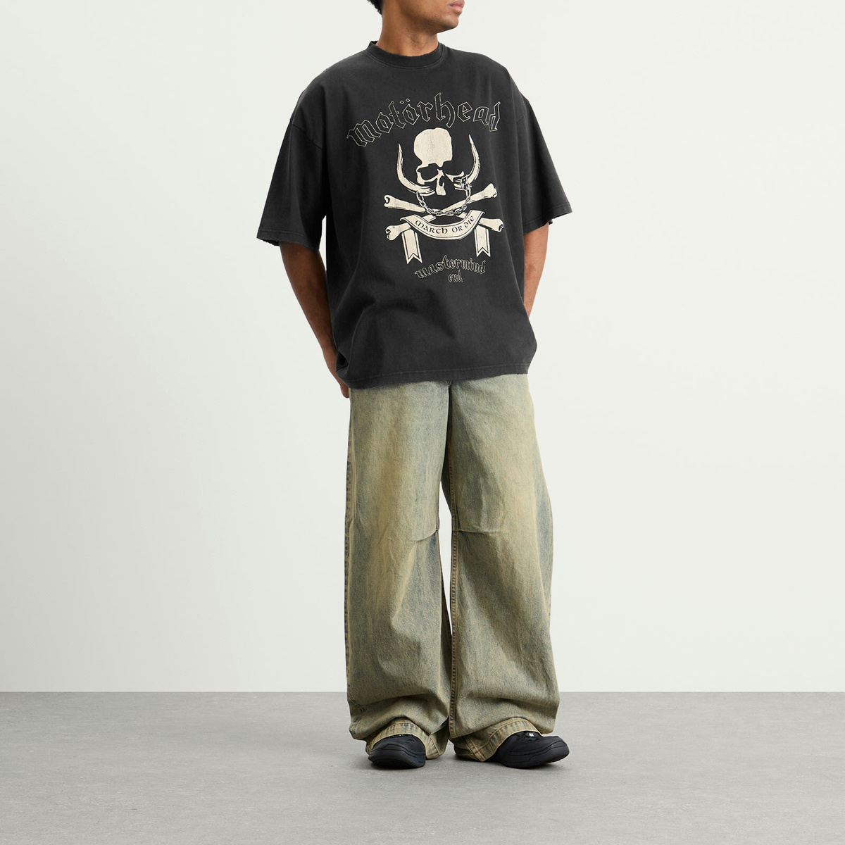 END. Men's x MASTERMIND WORLD x Motorhead March or Die T-Shirt in Black