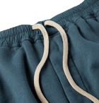 Rick Owens - DRKSHDW Pods Fleece-Back Cotton-Jersey Drawstring Shorts - Blue