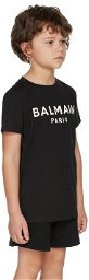 Balmain Kids Black Logo T-Shirt