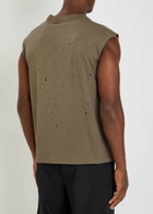 Satisfy Mothtech Muscle Distressed Cotton T-shirt Grey