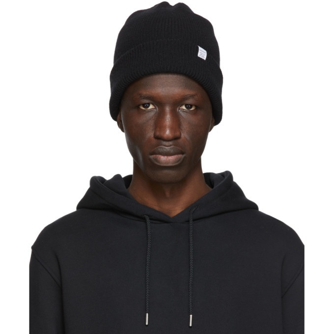 Photo: Norse Projects Black Merino Wool Norse Beanie