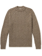Séfr - Rambaldi Cable-Knit Alpaca-Blend Sweater - Brown