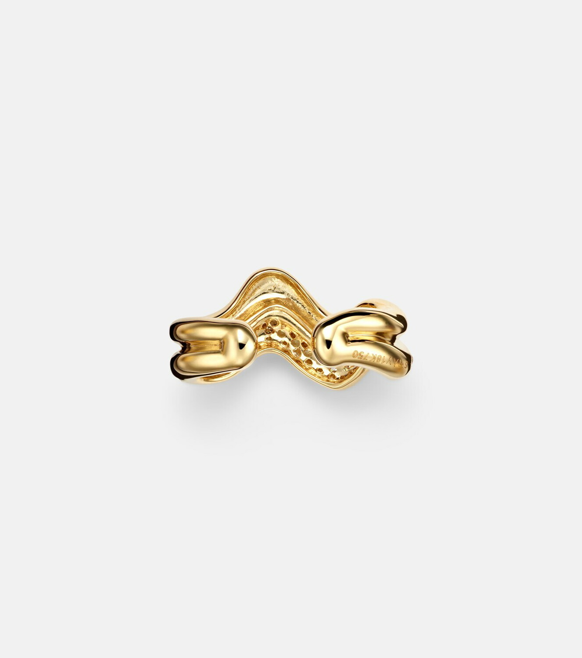 Shay Jewelry 18kt gold (750/1000) ear cuff with diamonds