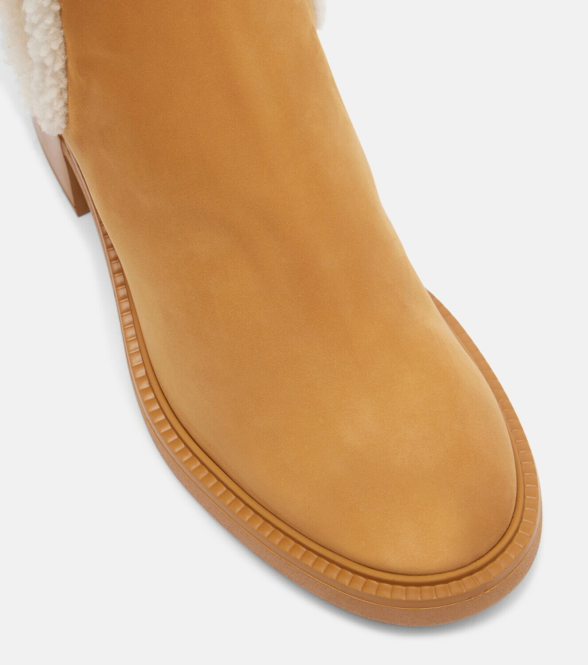 Tod's Shearling-trimmed suede Chelsea boots