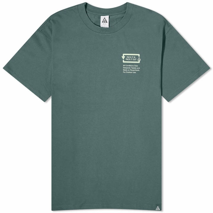 Photo: Nike Men's ACG Pickinout Dri-Fit T-Shirt in Vintage Green