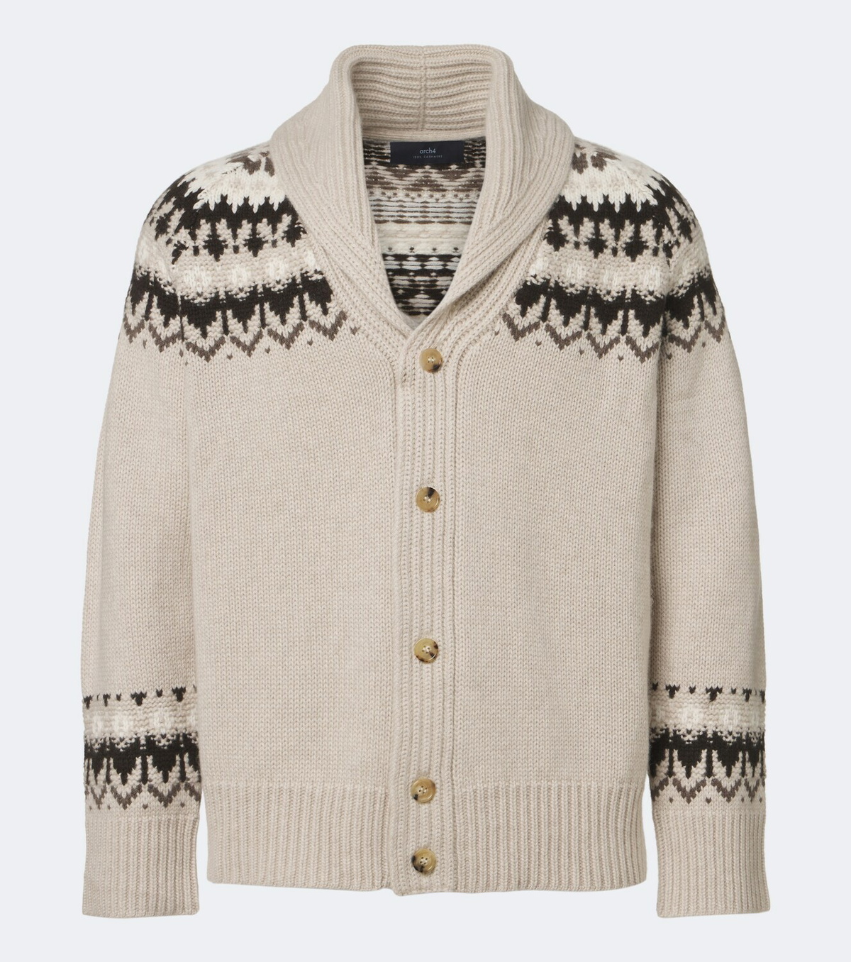 Arch4 Mr Frostvale Fair Isle cashmere cardigan