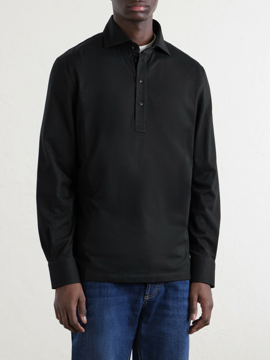 Brunello Cucinelli - Cotton Polo Shirt - Black