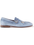 Santoni - Suede Monk-Strap Shoes - Blue
