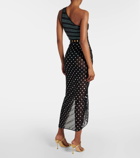 Balmain B polka-dot beach cover-up