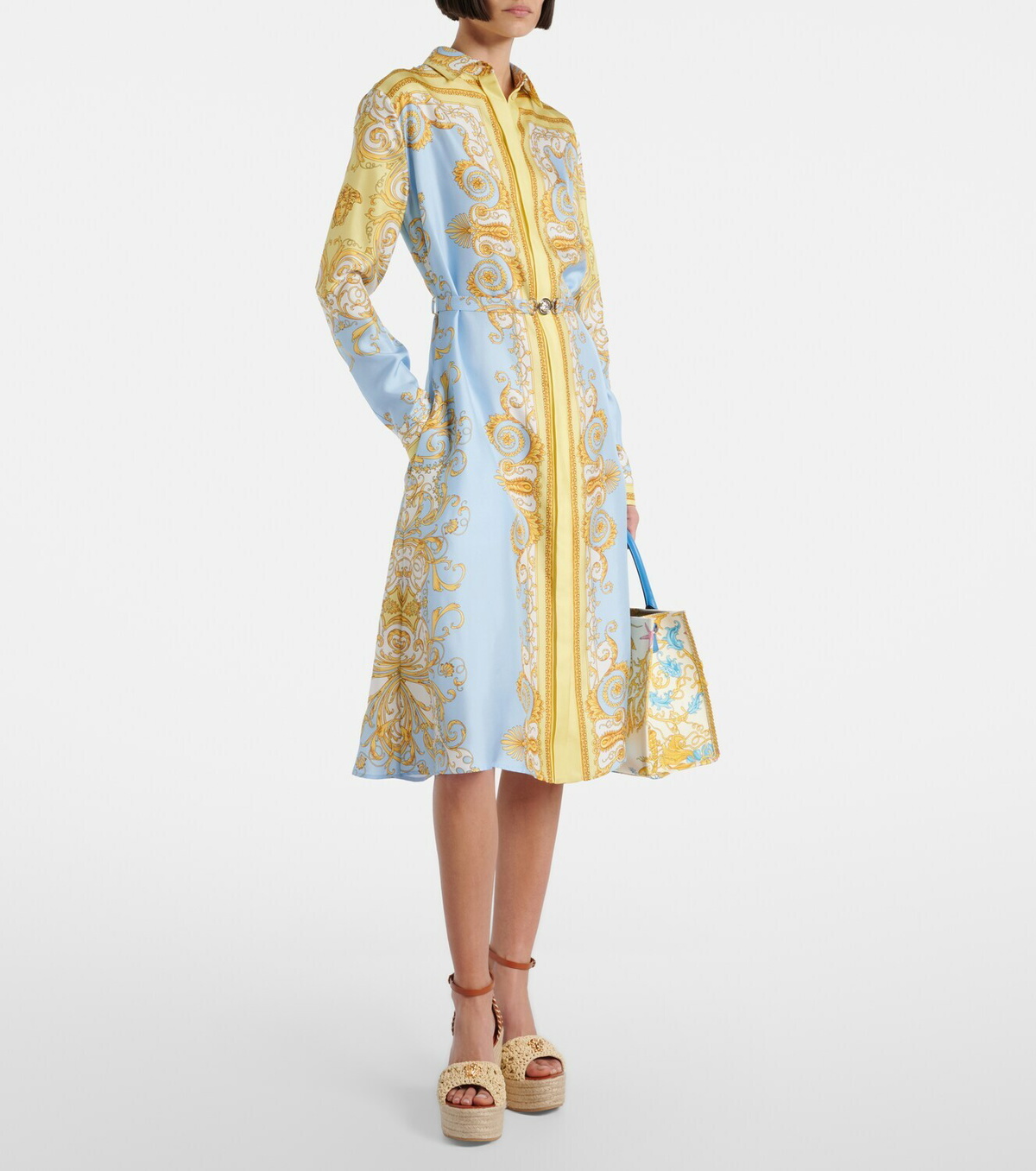 Versace Medusa espadrille wedge sandals