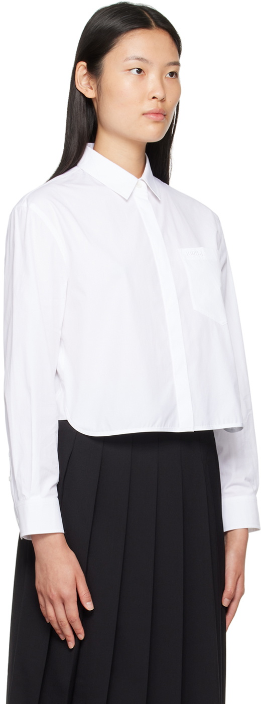 Juun.J White Cropped Shirt
