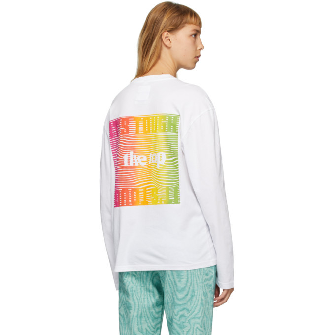 NAPA by Martine Rose White S-Ogo Long Sleeve T-Shirt