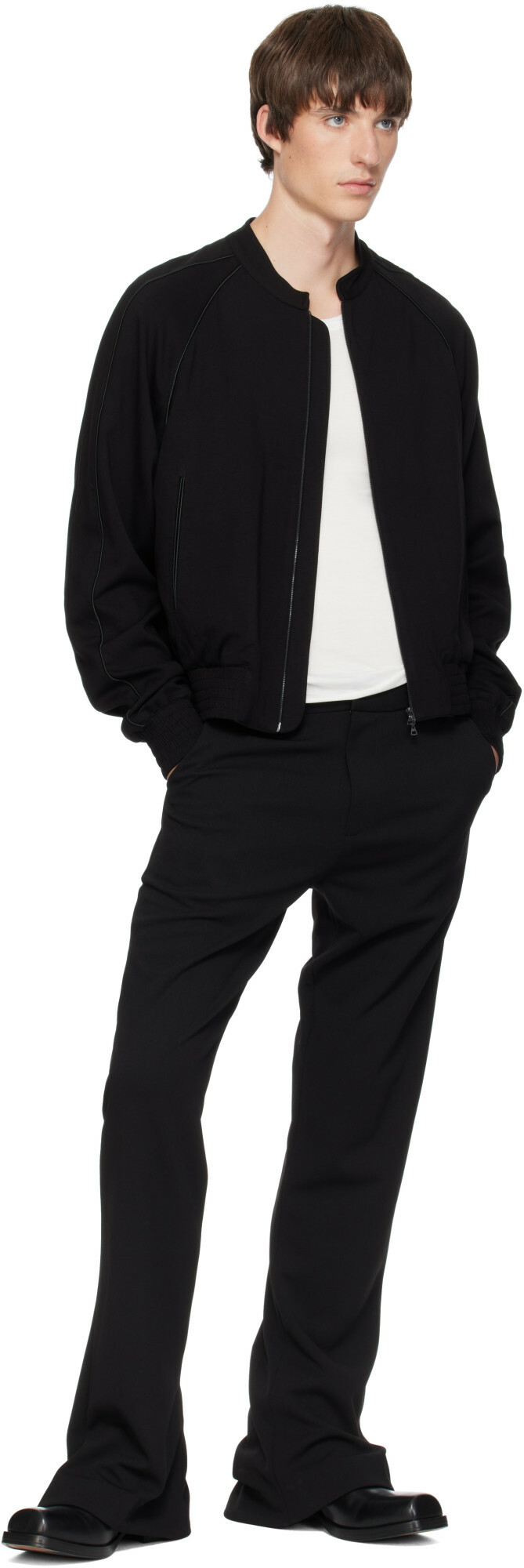 AARON ESH Black Varsity Jacket