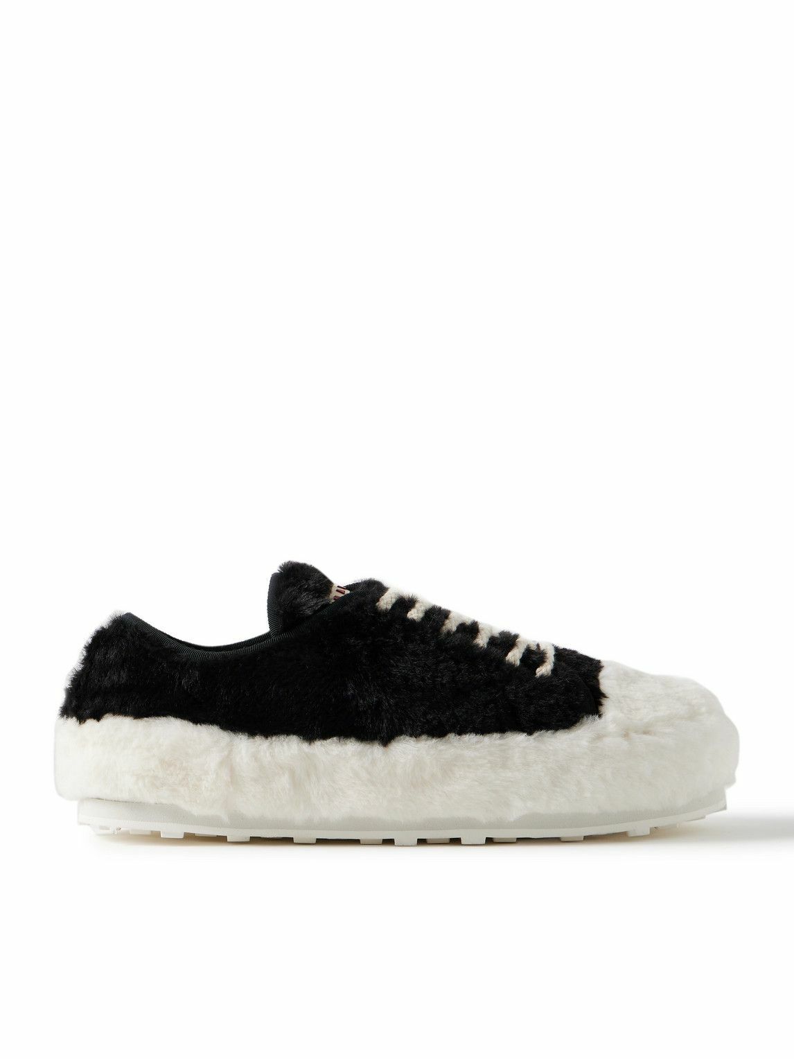 ■MARNI■ Fur Lining Mule Sneakers Black SNZW019202P504500N9 Marni - Faux Fur Sneakers - Black Marni