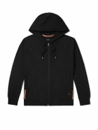 Paul Smith - Webbing-Trimmed Cotton-Jersey Zip-Up Hoodie - Black