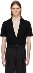 LGN Louis Gabriel Nouchi Black Polo Noir Sweater