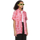 SSENSE WORKS SSENSE Exclusive Jeremy O. Harris Pink Print Rose Bowling Shirt