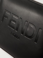 FENDI - Flat Logo-Debossed Leather Pouch