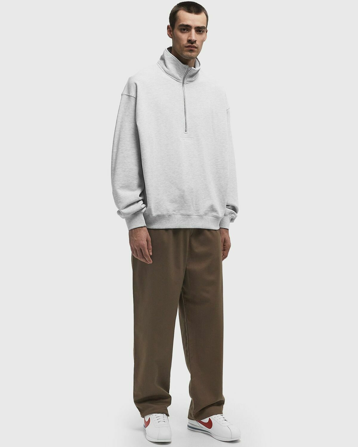 New Amsterdam LOGO HALF ZIP Grey Mens Half-Zip