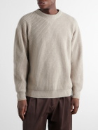 FrizmWORKS - Ribbed Wool-Blend Sweater - Neutrals