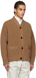 sacai Brown Vented Cardigan