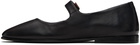 Marsèll Black Scivolo Leather Ballerina Flats