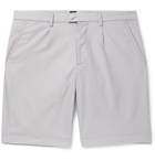 Hugo Boss - Slice Slim-Fit Cotton-Blend Jacquard Shorts - Light gray