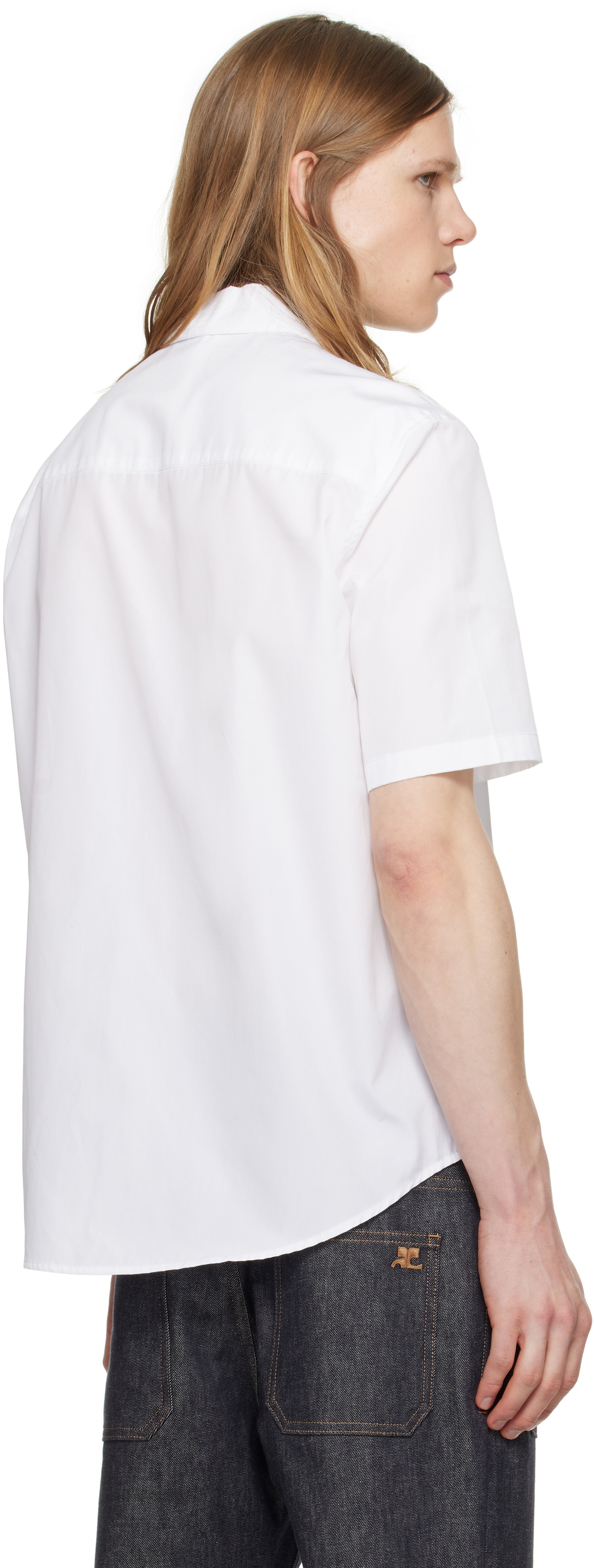 Courrèges White Zipped Poplin Shirt
