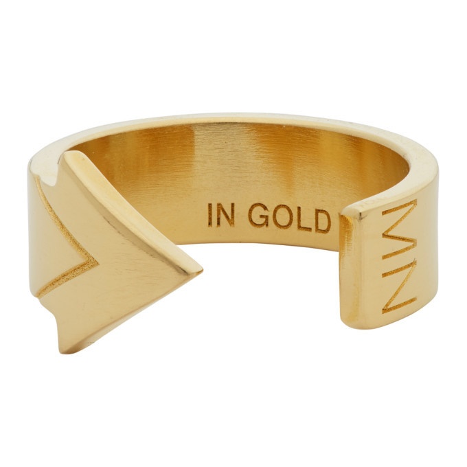 Photo: IN GOLD WE TRUST Gold Arrow Ring