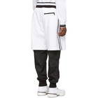 Dolce and Gabbana White and Black Logo Band Lounge Pants