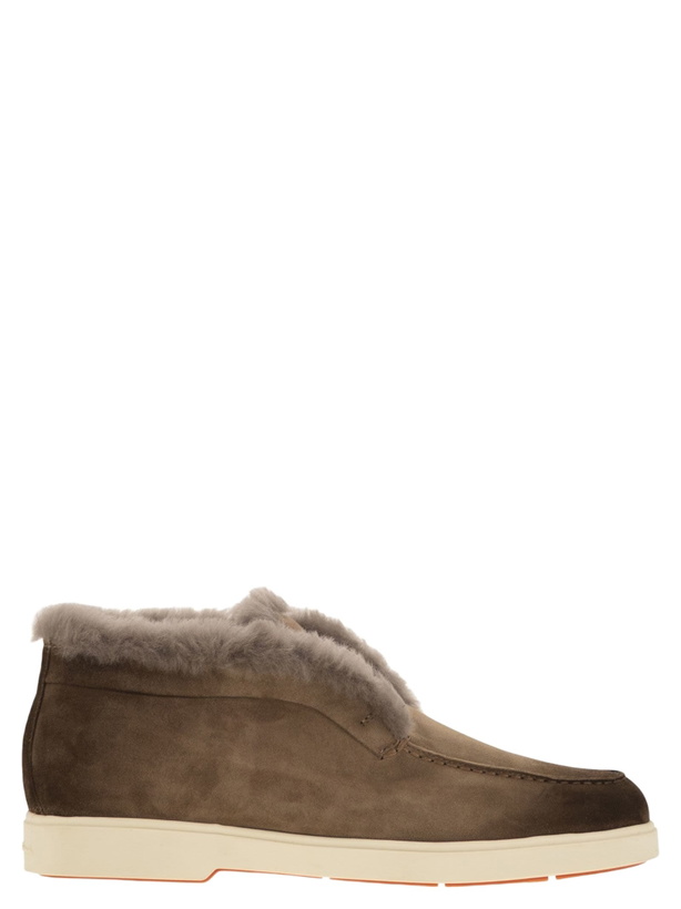 Photo: Santoni Suede And Fur Desert Boot