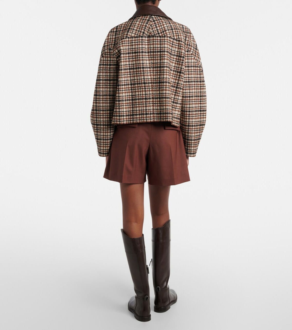 Brunello Cucinelli Monili pleated wool-blend shorts