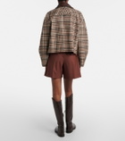 Brunello Cucinelli Monili pleated wool-blend shorts