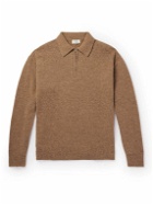 Altea - Slim-Fit Brushed Alpaca-Blend Half-Zip Sweater - Brown