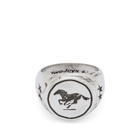 TwoJeys Galloping Signet Ring in Silver