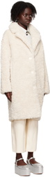 Stand Studio Off-White Anika Faux-Fur Coat