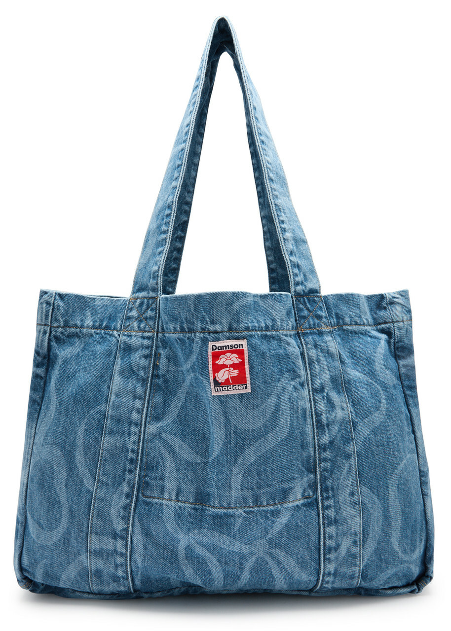 Damson Madder Bagin Printed Denim Tote - One Size