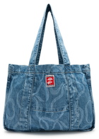 Damson Madder Bagin Printed Denim Tote - One Size