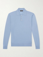 Slowear - Slim-Fit Cashmere and Silk-Blend Polo Shirt - Blue