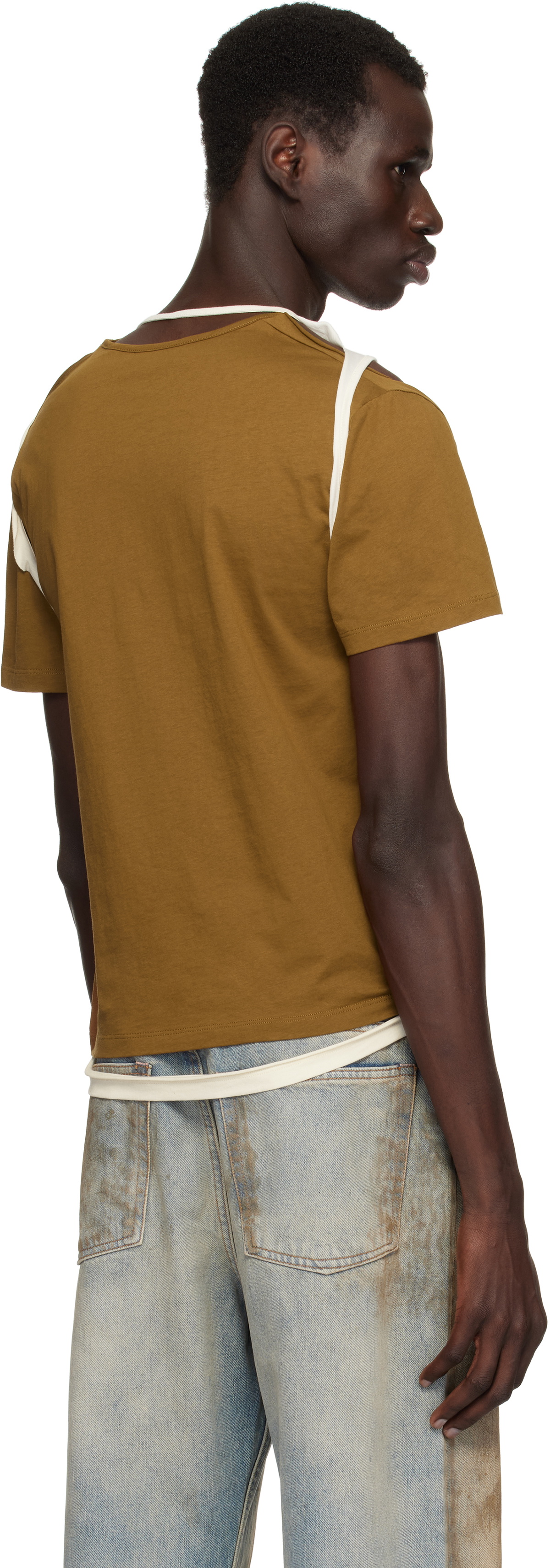 Eckhaus Latta Off-White & Brown Hugging T-shirt