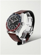 TUDOR - Black Bay GMT Automatic 41mm Stainless Steel and Leather Watch, Ref. No. M79830RB