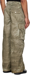 Feng Chen Wang Khaki Sandwashed Cargo Pants