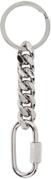 IN GOLD WE TRUST PARIS Silver Curb Chain Keychain