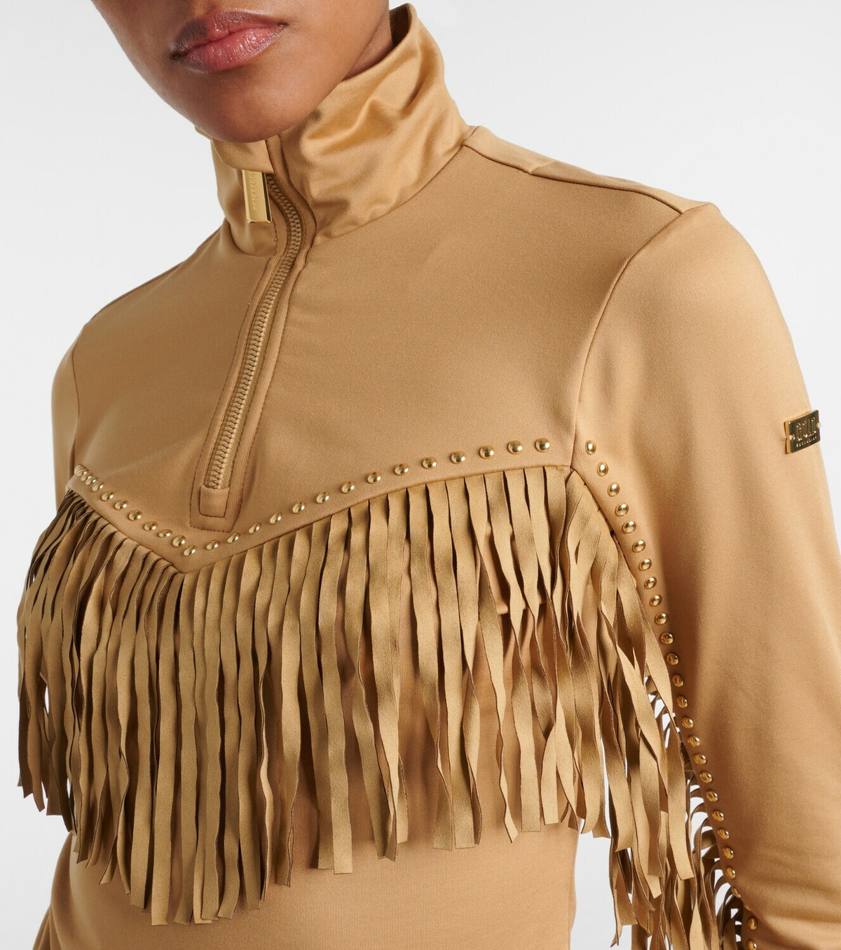 Goldbergh Whisper studded fringed ski top