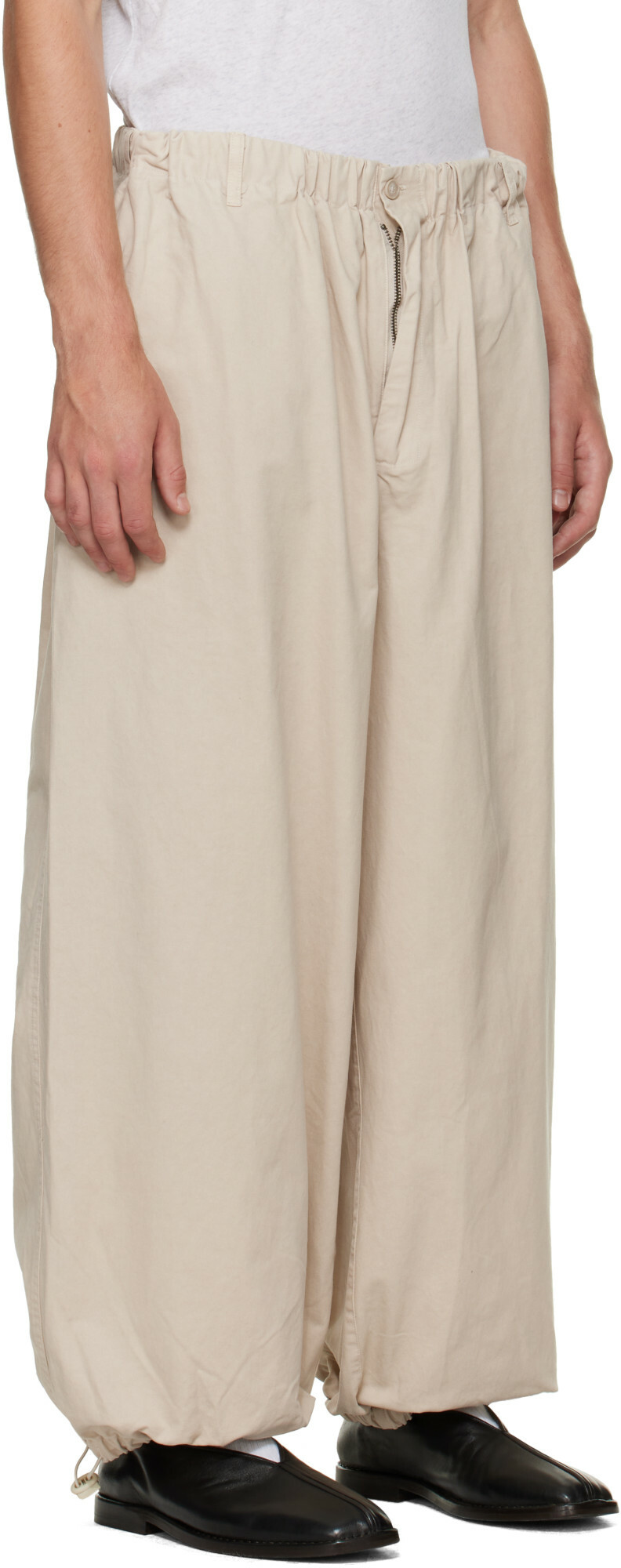 Entire Studios Beige Profile Cotton Trousers