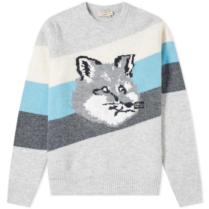 Photo: Maison Kitsuné Diagonal Fox Head Knit