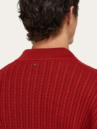 Ferragamo Mens Knitted polo top in Red