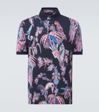 Etro Printed cotton piqué polo shirt