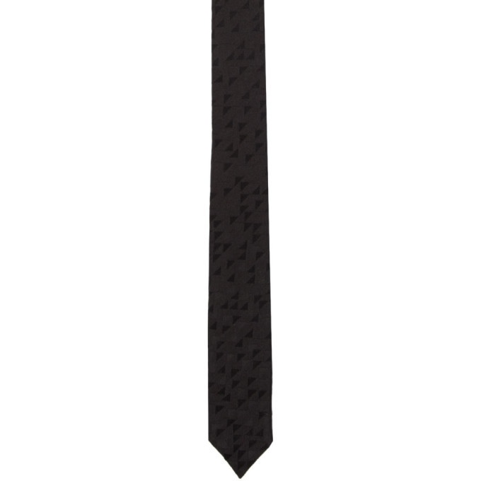 Photo: Saint Laurent Black Triangle Print Tie